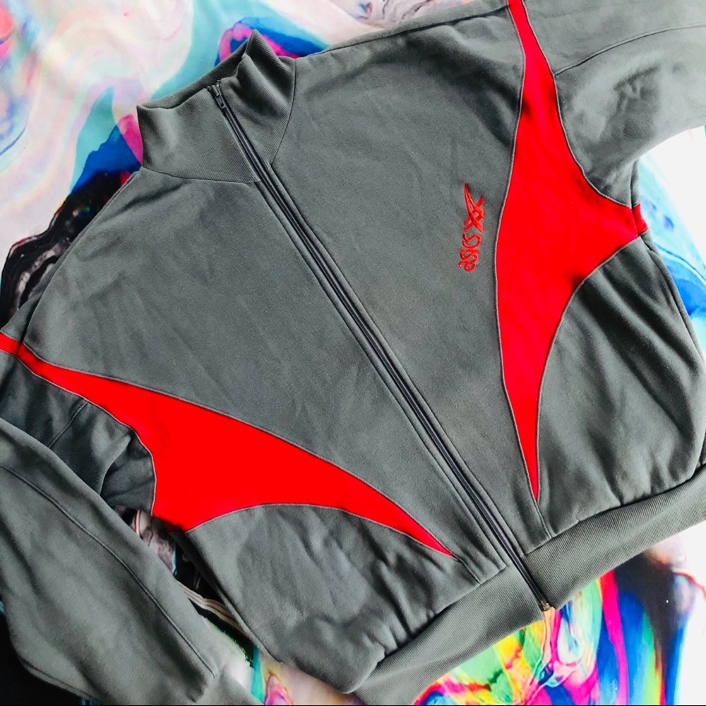 Vintage 80s ASICS Track Zip Up Mock Neck